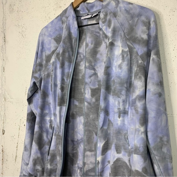 Athleta Salutation Jacquard athletic Zip Up Jacket Size Large - Picture 5 of 12